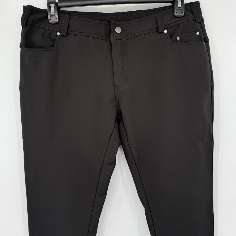 Iceburg Snow Pants Women XL Black Softshell Ski Snowboard Stretch Side Zip